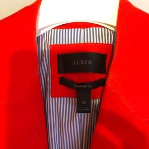 NWT Campbell Jcrew blazer flame vibrant color.